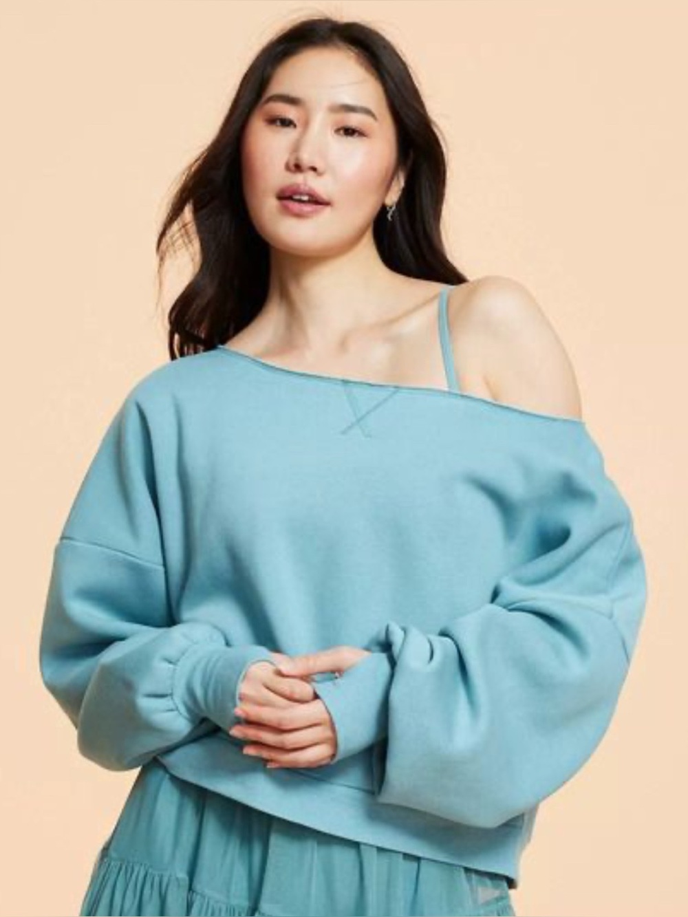Blogilates Women's Dance Studio Off The Shoulder Sweatshirt